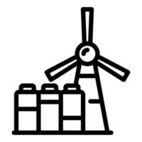 Not environmentally friendly wind turbine icon outline vector. Eco technology vector