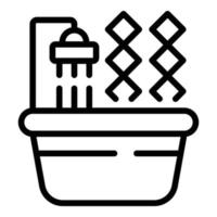 Bathroom remodeling icon outline vector. Wall remodel vector