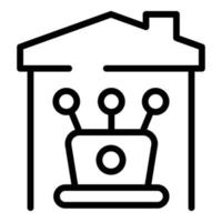 Home work icon outline vector. Test pcr vector