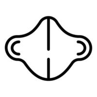 Face mask icon outline vector. Test pcr vector