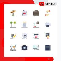 Universal Icon Symbols Group of 16 Modern Flat Colors of nature eco bag corrupt bribery Editable Pack of Creative Vector Design Elements