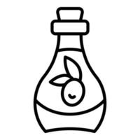 Oil virgin bottle icon outline vector. Olive food plant vector