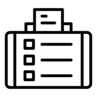 Tablet pos machine icon outline vector. Cash register vector