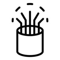 Computer fiber icon outline vector. Optic cable vector