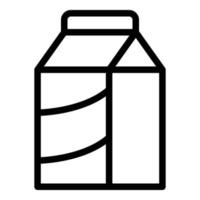 vector de contorno de icono de leche tetrapack de soja. comida de soya