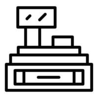 Machine pos icon outline vector. Cash register vector