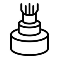 Fast fiber net icon outline vector. Optic cable vector