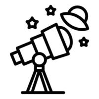 Telescope icon outline vector. Space astronaut vector