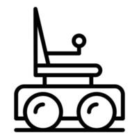 Senior electric wheelchair icon outline vector. Scooter chair vector