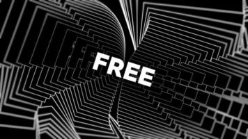 Free promo words swing on black background animation loop. Free text swinging with many layers seamless backdrop. Creative sway promotion advertising kinetic typography. video