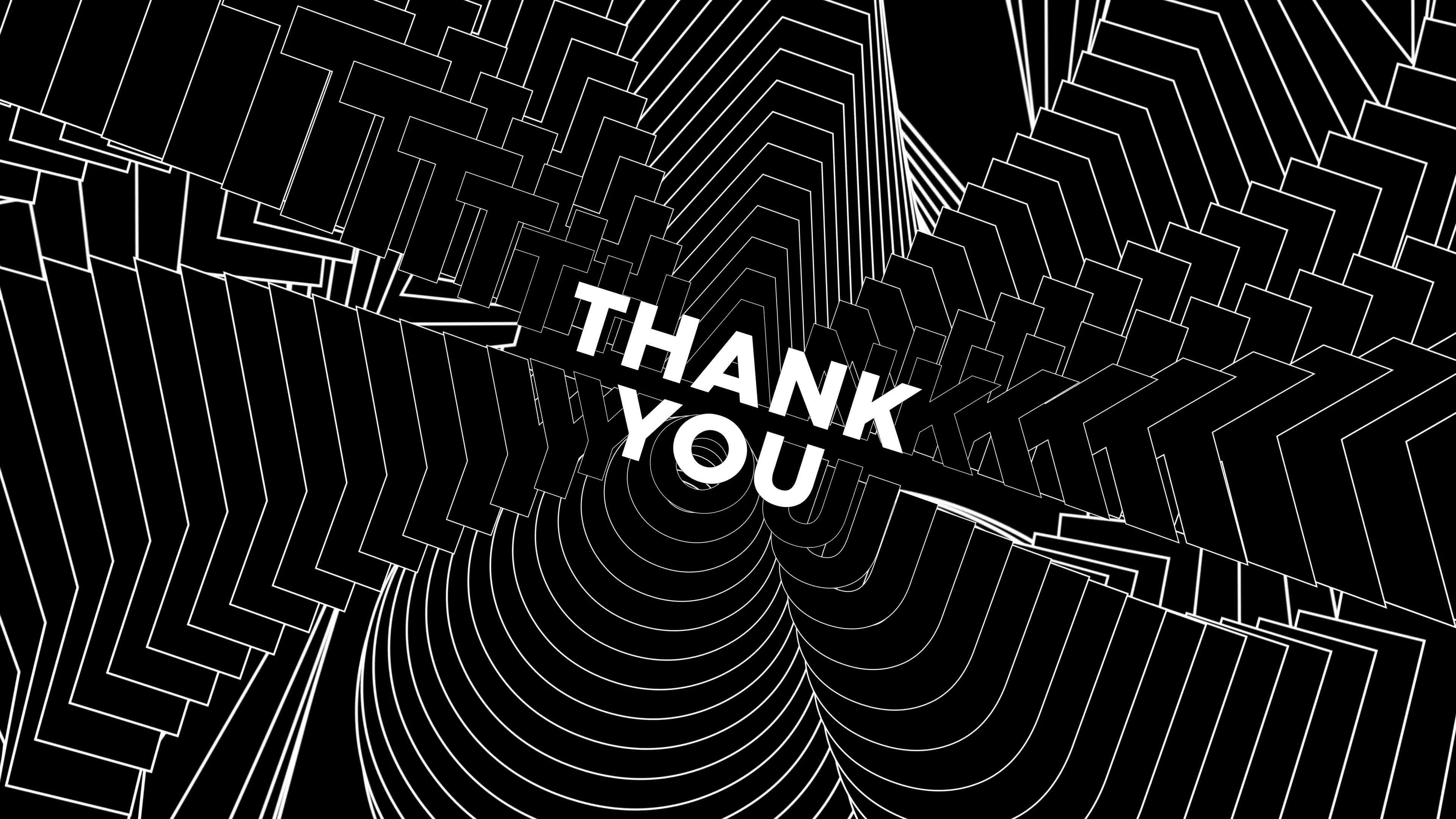 Thank you promo words swing on black background animation loop. Thank you  text swinging with many layers seamless backdrop. Creative sway promotion  advertising kinetic typography. 15098120 Stock Video at Vecteezy