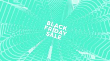 Black Friday Sale promo words swing on turquoise background animation loop. Black Friday Sale text swinging with many layers seamless backdrop. Creative sway promotion advertising kinetic typography. video