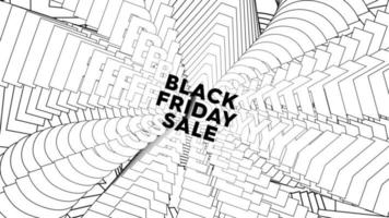Black Friday Sale promo words swing on white background animation loop. Black Friday Sale text swinging with many layers seamless backdrop. Creative sway promotion advertising kinetic typography. video