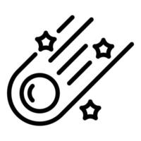 Asteroid icon outline vector. Space alien vector