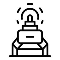 Space ufo icon outline vector. Space alien vector