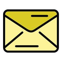 Email campaign icon color outline vector