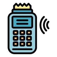 Wireless payment icon color outline vector