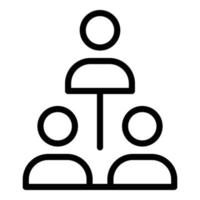 Election people group icon outline vector. Vote online vector