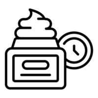 Hair cream jar icon outline vector. Tool care vector