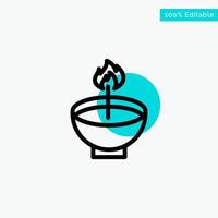 Celebrate Deepam Deepavali Diwali Festival Lamp Light turquoise highlight circle point Vector icon