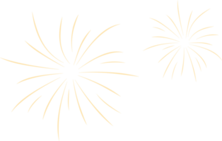 ilustración de año nuevo de fuegos artificiales png