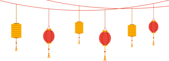 Chinese nieuw jaar hangende lantaarns png