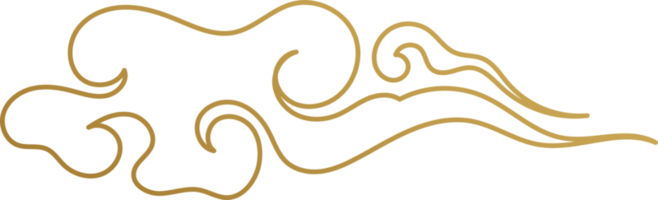 Cinese nube oro schema png