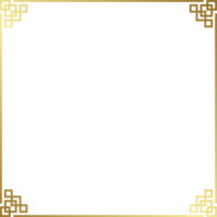 Cinese lusso oro confine telaio png