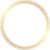 marco de círculo de oro chino png