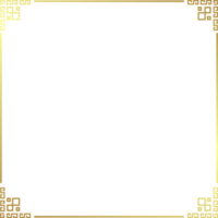 Cinese oro confine telaio piazza png