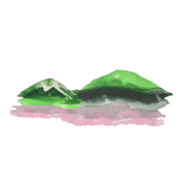 berge, hügelaquarellillustration png