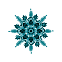 desenho de mandala azul png