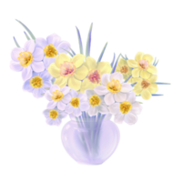 dibujo de un ramo de narcisos png