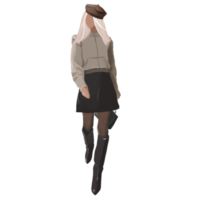 girl take on head and miniskirt png