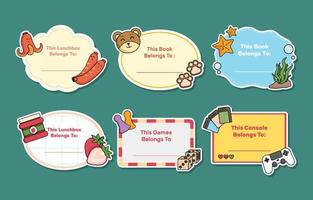 Various Stickers to Indicate Ownership vector