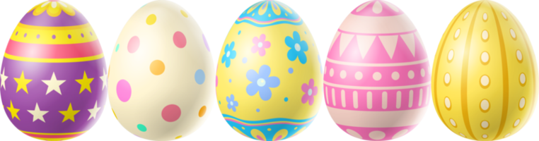 feliz día de pascua huevo colorido png