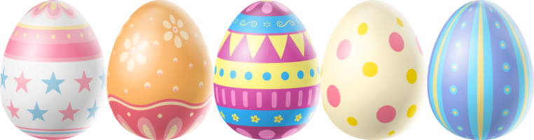 feliz día de pascua huevo colorido png