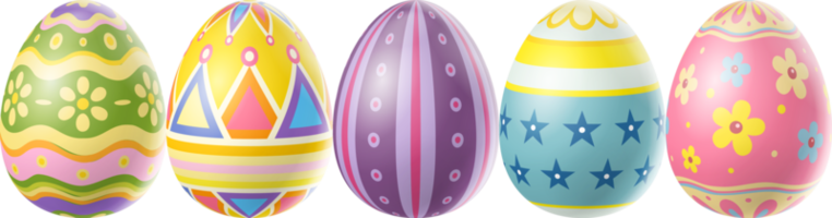 feliz día de pascua huevo colorido png