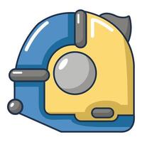 Tape measure icon, cartoon style vector