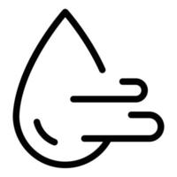 Clean water drop icon outline vector. Air filter vector