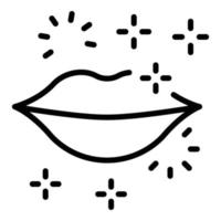 Bride lips icon outline vector. Wedding event vector