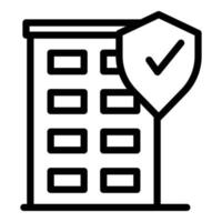 Protection house icon outline vector. Social home vector