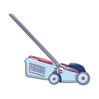 Grass cutter icon, cartoon style vector