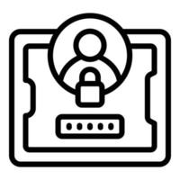 Fast login icon outline vector. Form register vector