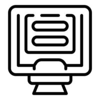 Online registration icon outline vector. Computer account vector