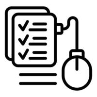 User online registration icon outline vector. Computer form vector