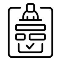 Account form icon outline vector. Web page vector