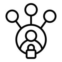 Digital registration icon outline vector. Web page vector
