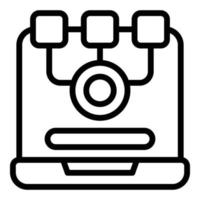 Registration page icon outline vector. Web internet vector