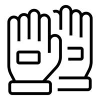 vector de contorno de icono de guantes deportivos. tienda